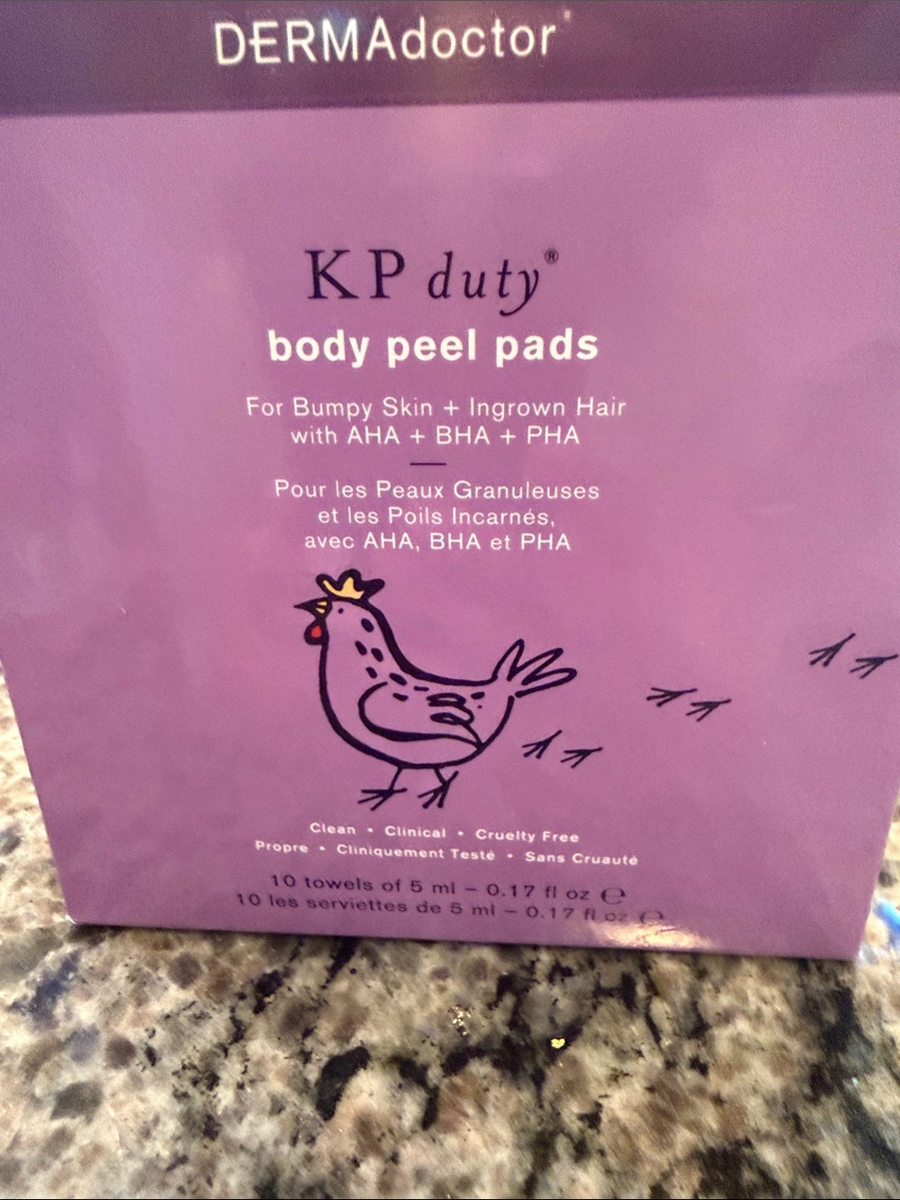 DERMADOCTOR KP Duty Body Peel Pads, 10-Pk sealed box